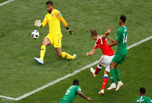 فوز سهل ومستريح لروسيا على السعودية 5-0 في افتتاح منافسات كاس العالم 2018